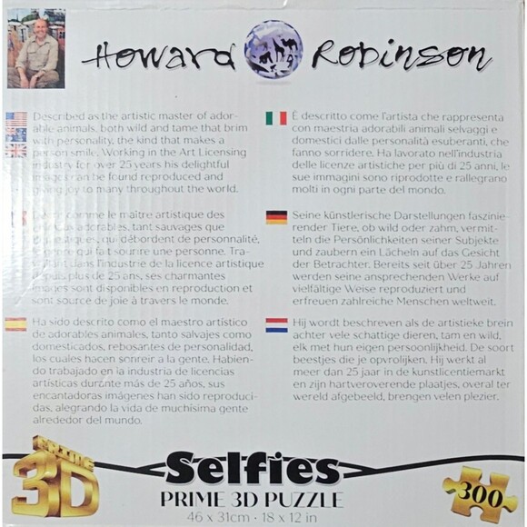 Selfies Prime 3D Animal 300-Piece Puzzle -New In Box - Picture 5 of 7